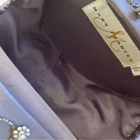 🌼 Sale! Mary Frances rhinestones crystals silver tone charms mini bag purse - Picture 11 of 16